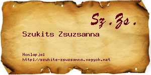 Szukits Zsuzsanna névjegykártya