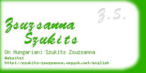 zsuzsanna szukits business card